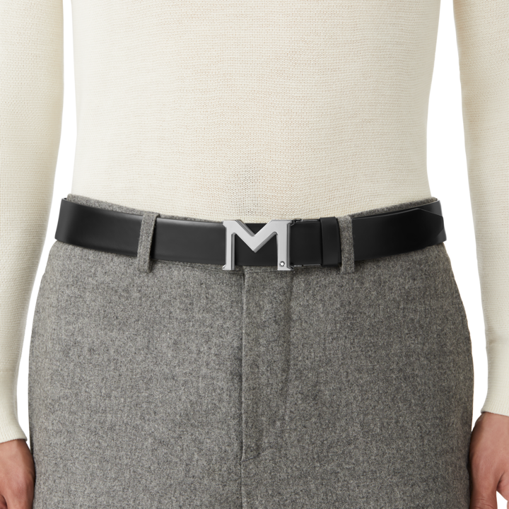 Montblanc Belt M buckle Reversible Black/Grey
