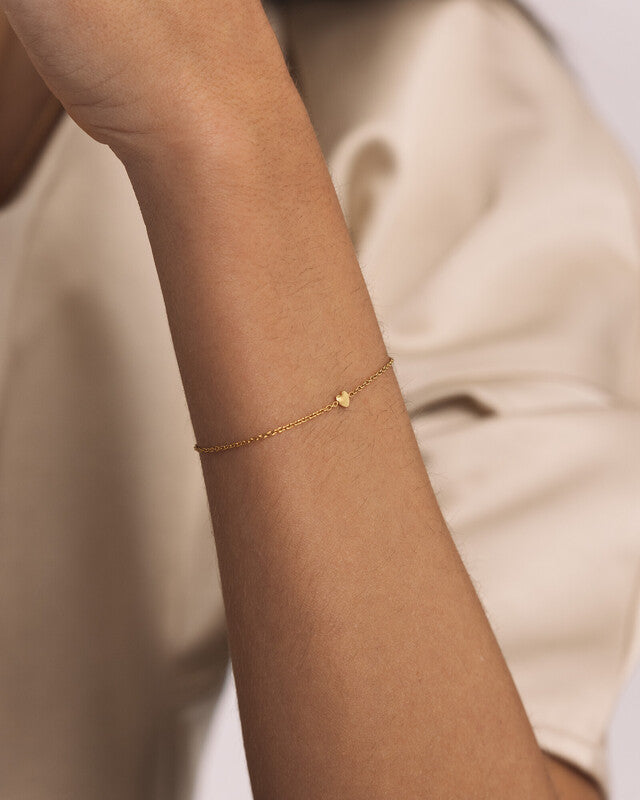 Mockberg Sweetheart Gold Bracelet armbånd i gullfarget stål (medium)