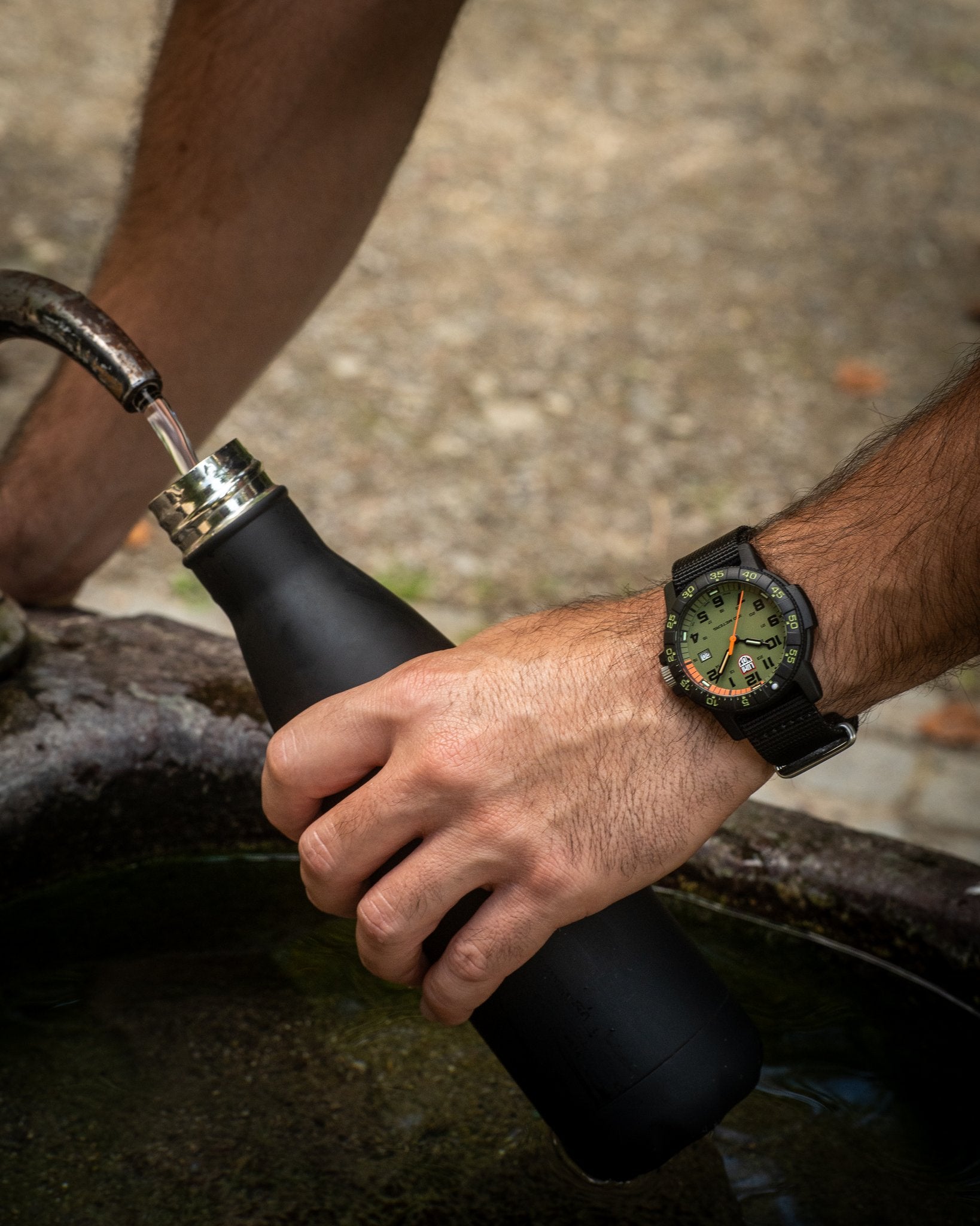 Luminox Leatherback Sea Turtle herreklokke med sort nato rem (44mm)