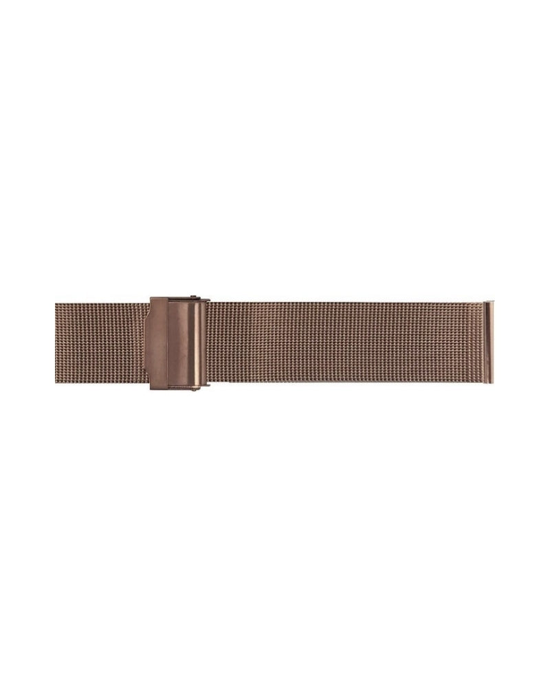 Meshlenke i rosefarget stål / 22mm