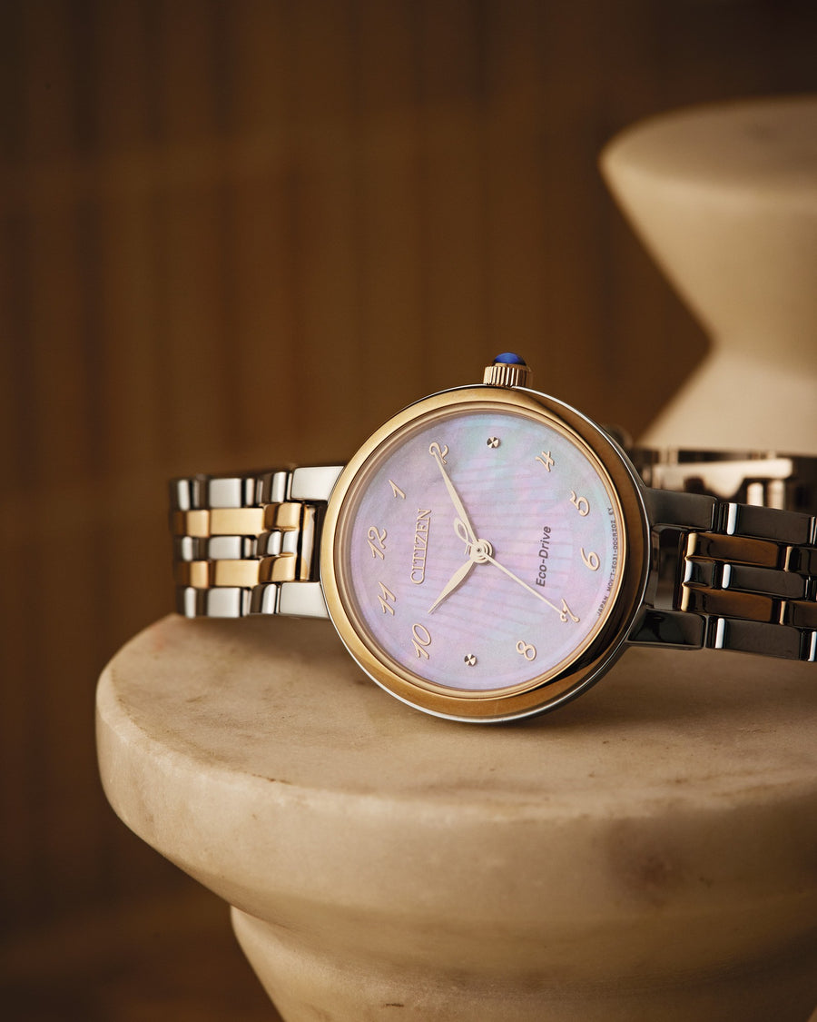 Eco-Drive Dame Tofarget / Rosa MOP 28mm