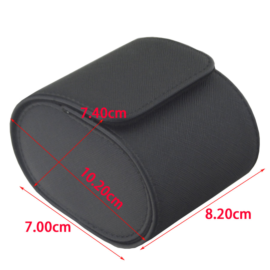 Klokkeboks Travel med 1 pute, sort kryssmønster