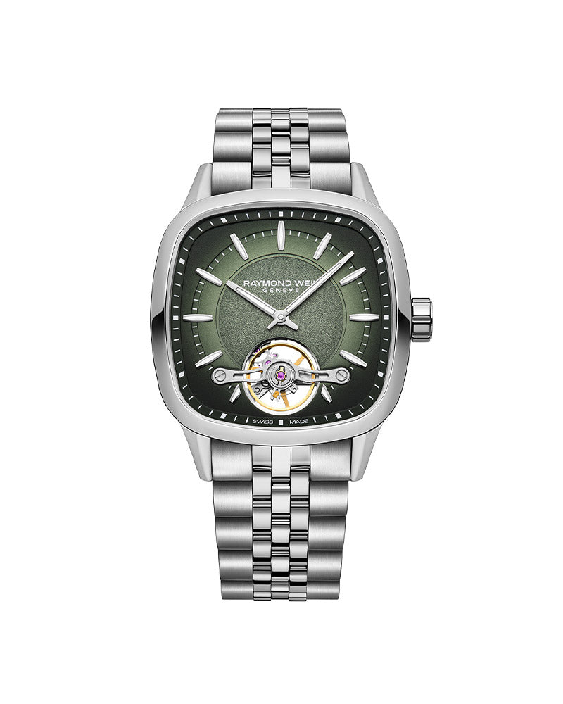 Freelancer Calibre Mens Automatic Stål / Grønn