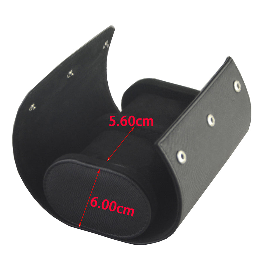 Klokkeboks Travel med 2 puter, sort kryssmønster