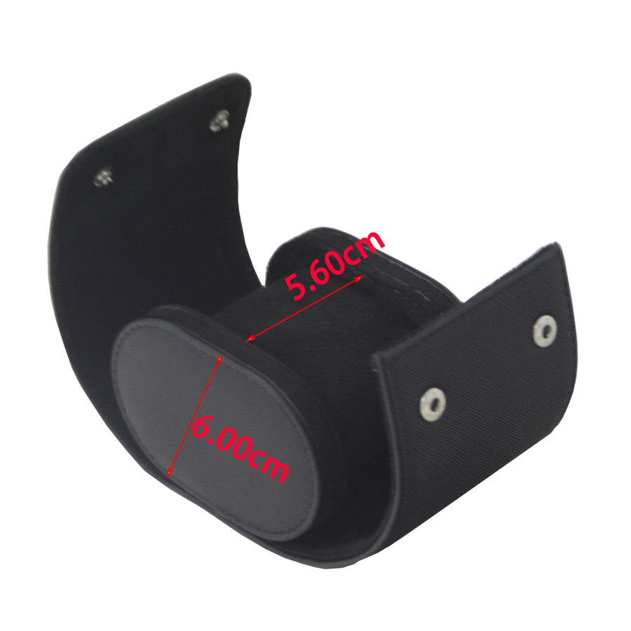 Klokkeboks Travel med 1 pute, sort kryssmønster