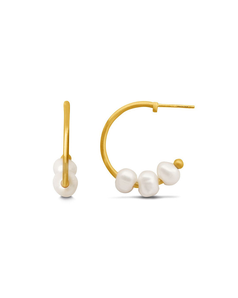 Emily Hoops Small Gold