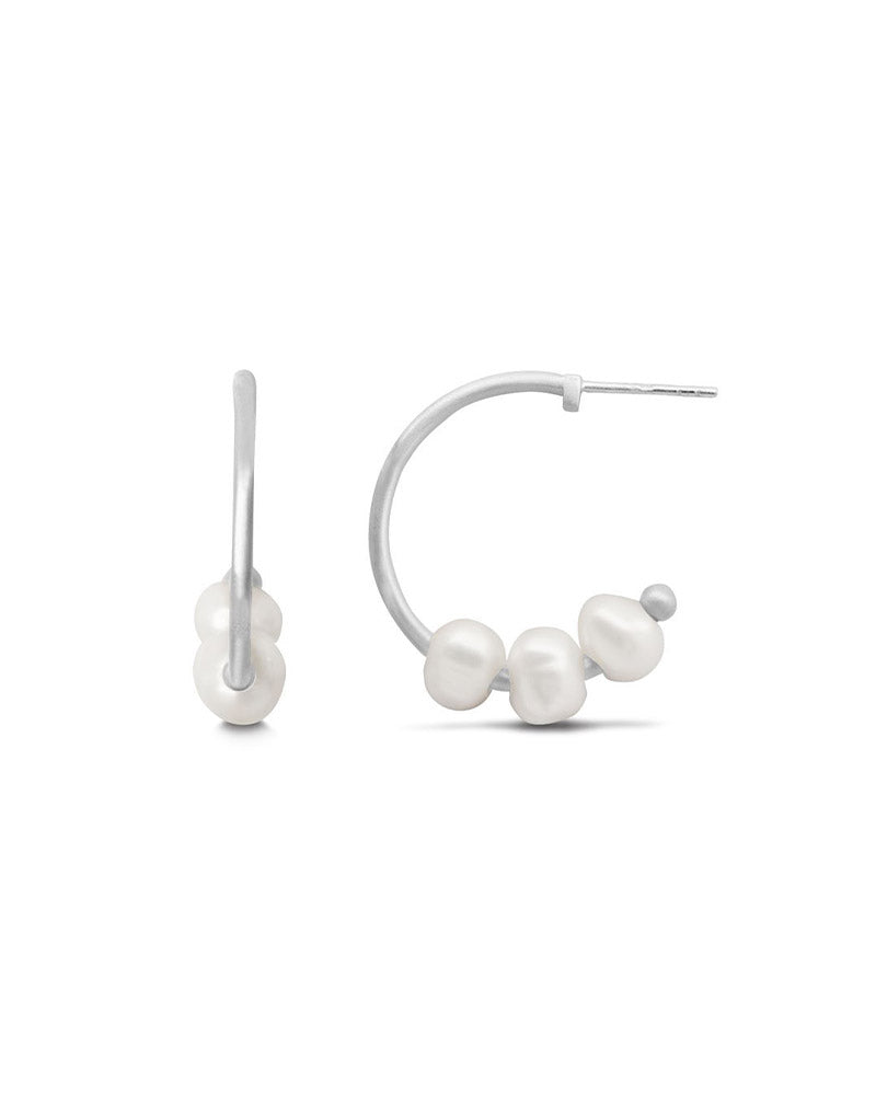 Emily Hoops Small Silver
