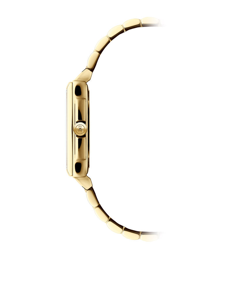 Toccata Lady Rectangular Diamond gullfarget / Hvit MOP (22x28mm)