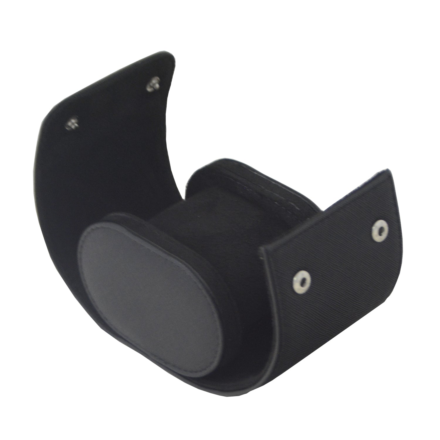 Klokkeboks Travel med 1 pute, sort kryssmønster