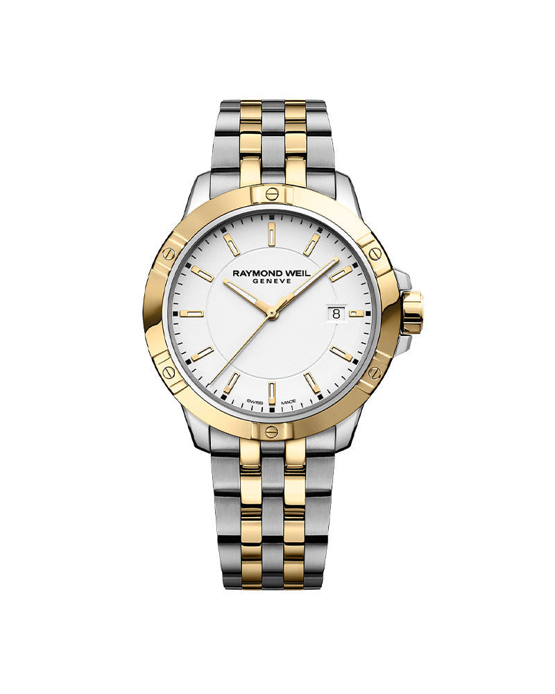 Tango Classic Mens Quartz Two-Tone / Hvit 41mm