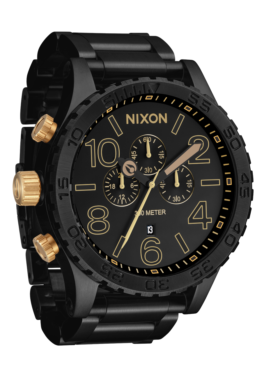 51-30 Chrono Matte Black / Gold 51 mm