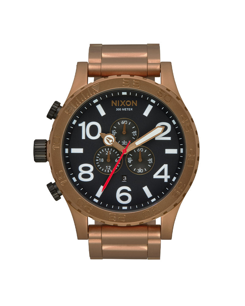 The Bronze 51-30 Chrono Brunfarget stål / Sort  51mm