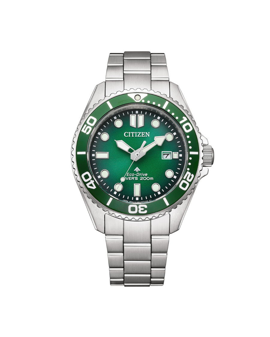 Promaster Sea Eco-Drive Stål / Grønn 40,5mm