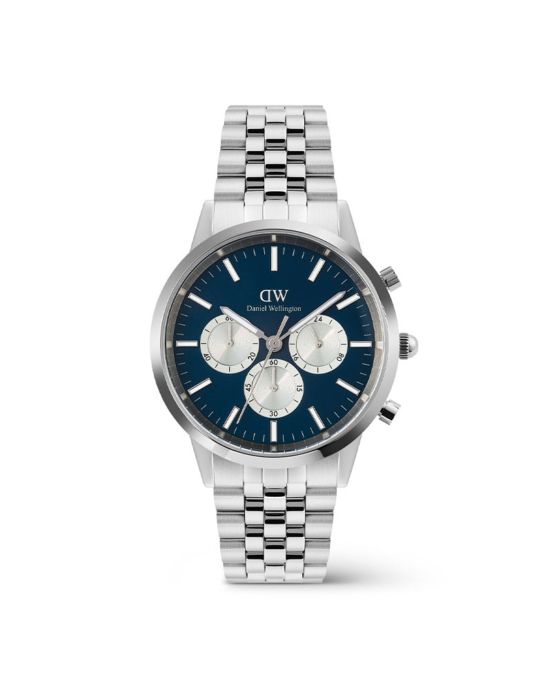 DW Iconic 42 Chronograph Arch 5-Link Stål / Blå 42mm