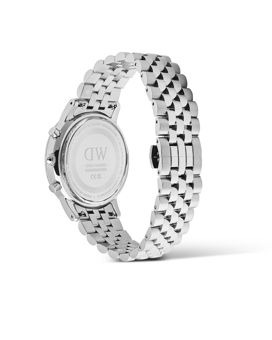 DW Iconic 42 Chronograph Arch 5-Link Stål / Blå 42mm