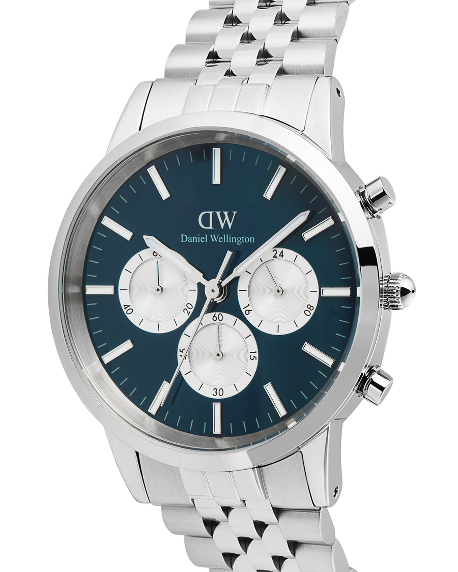 DW Iconic 42 Chronograph Arch 5-Link Stål / Blå 42mm