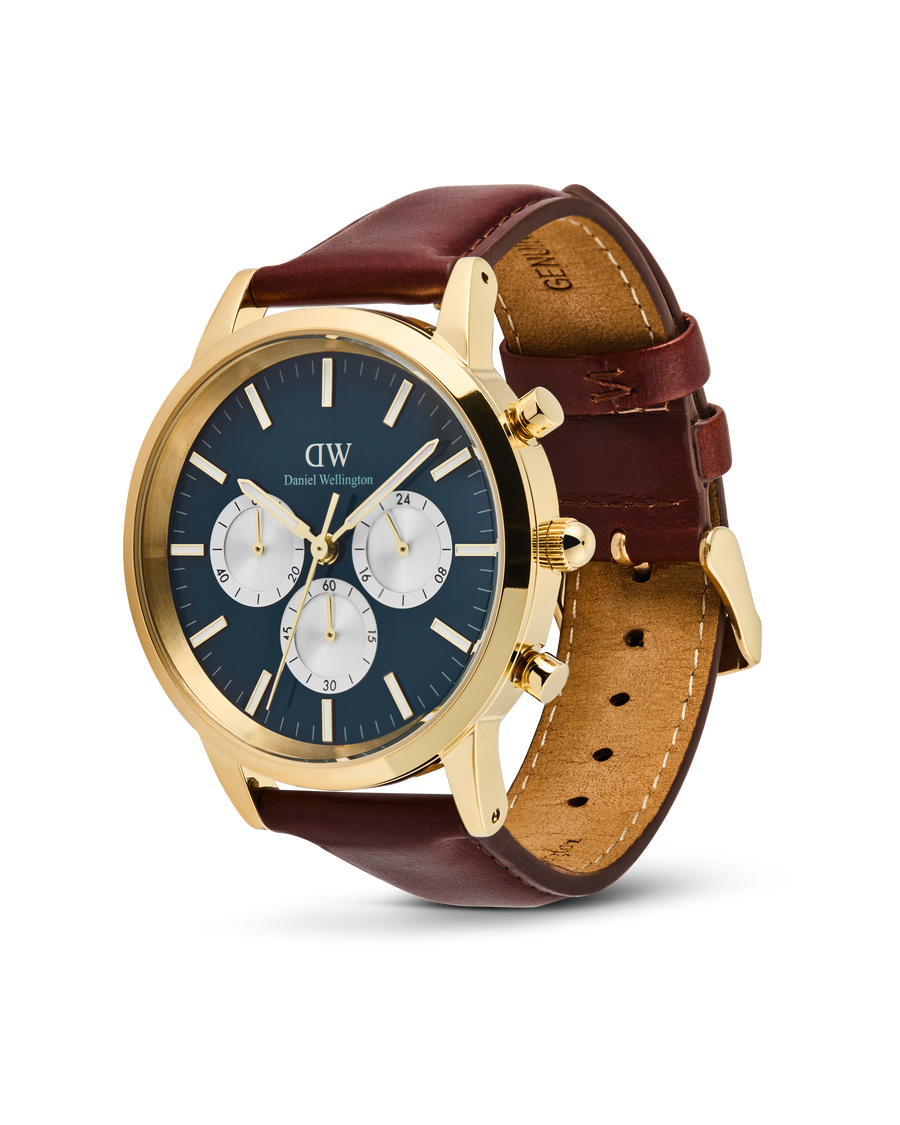 DW Iconic 42 Chronograph Brun / Blå 42mm