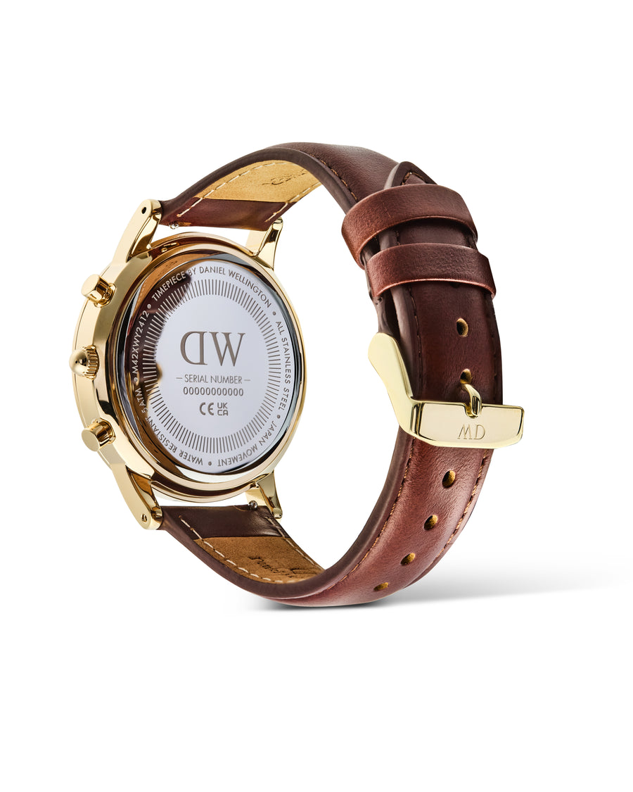 DW Iconic 42 Chronograph Brun / Blå 42mm