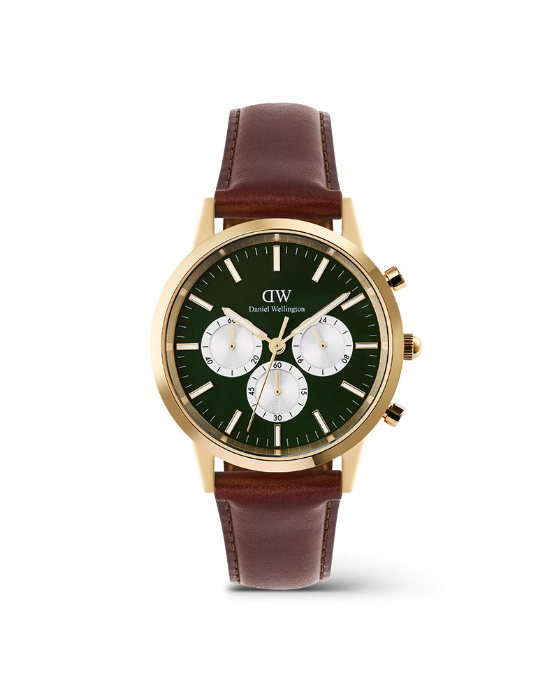 DW Iconic 42 Chronograph Brun / Grønn 42mm