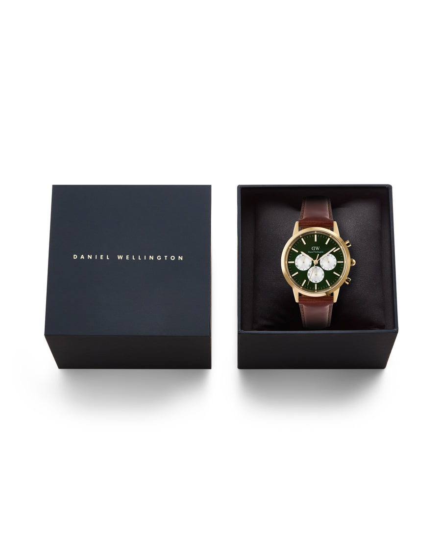 DW Iconic 42 Chronograph Brun / Grønn 42mm
