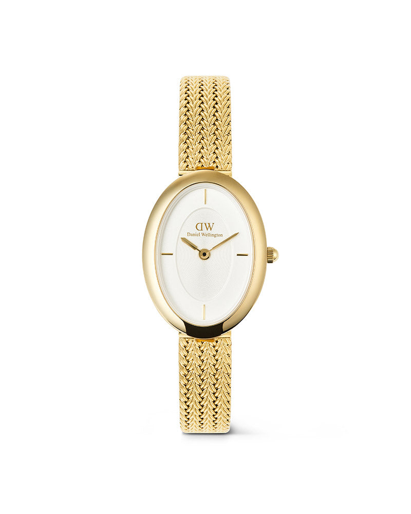 DW Juliette Braided Mesh Gullfarget / Hvit 20x26mm