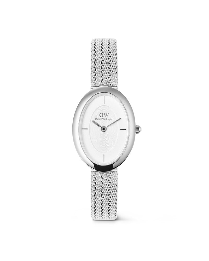 DW Juliette Braided Mesh Stål / Hvit 20x26mm