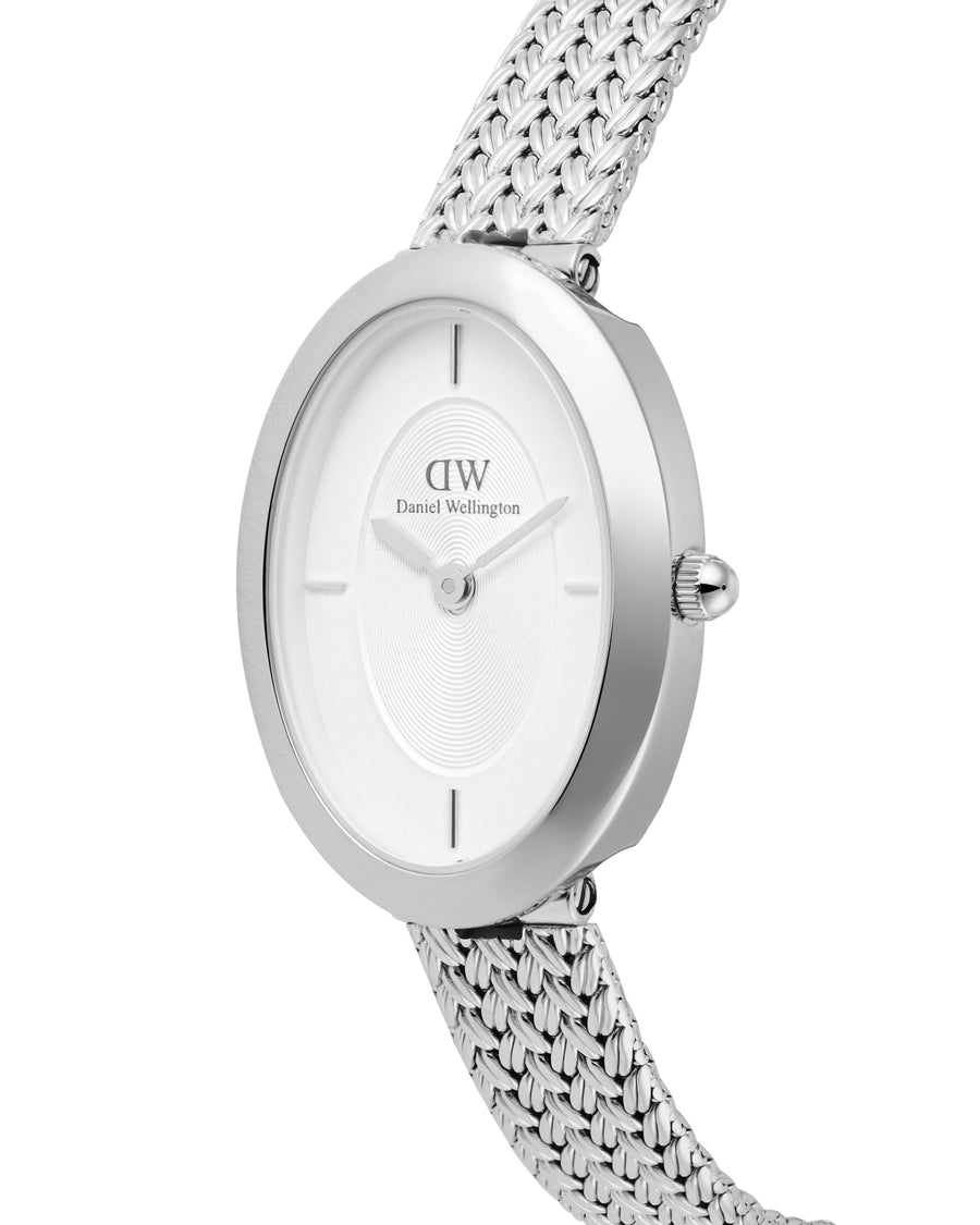 DW Juliette Braided Mesh Stål / Hvit 20x26mm