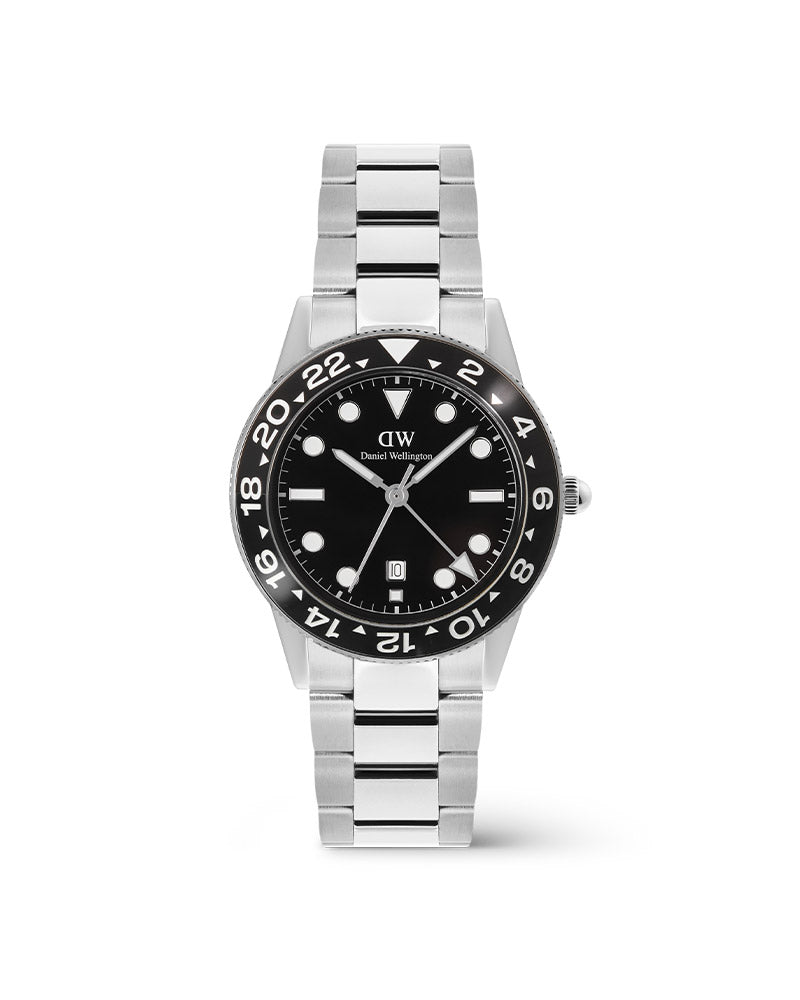 DW Iconic GMT Link Stål / Sort bezel 40mm