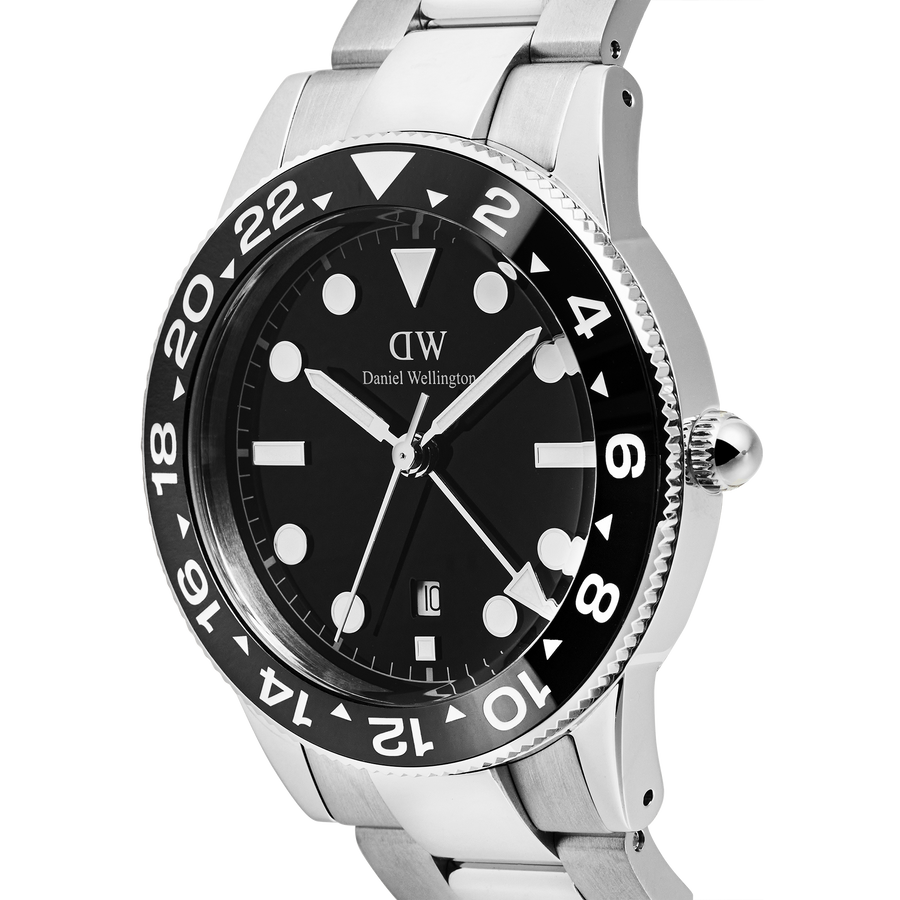DW Iconic GMT Link Stål / Sort bezel 40mm