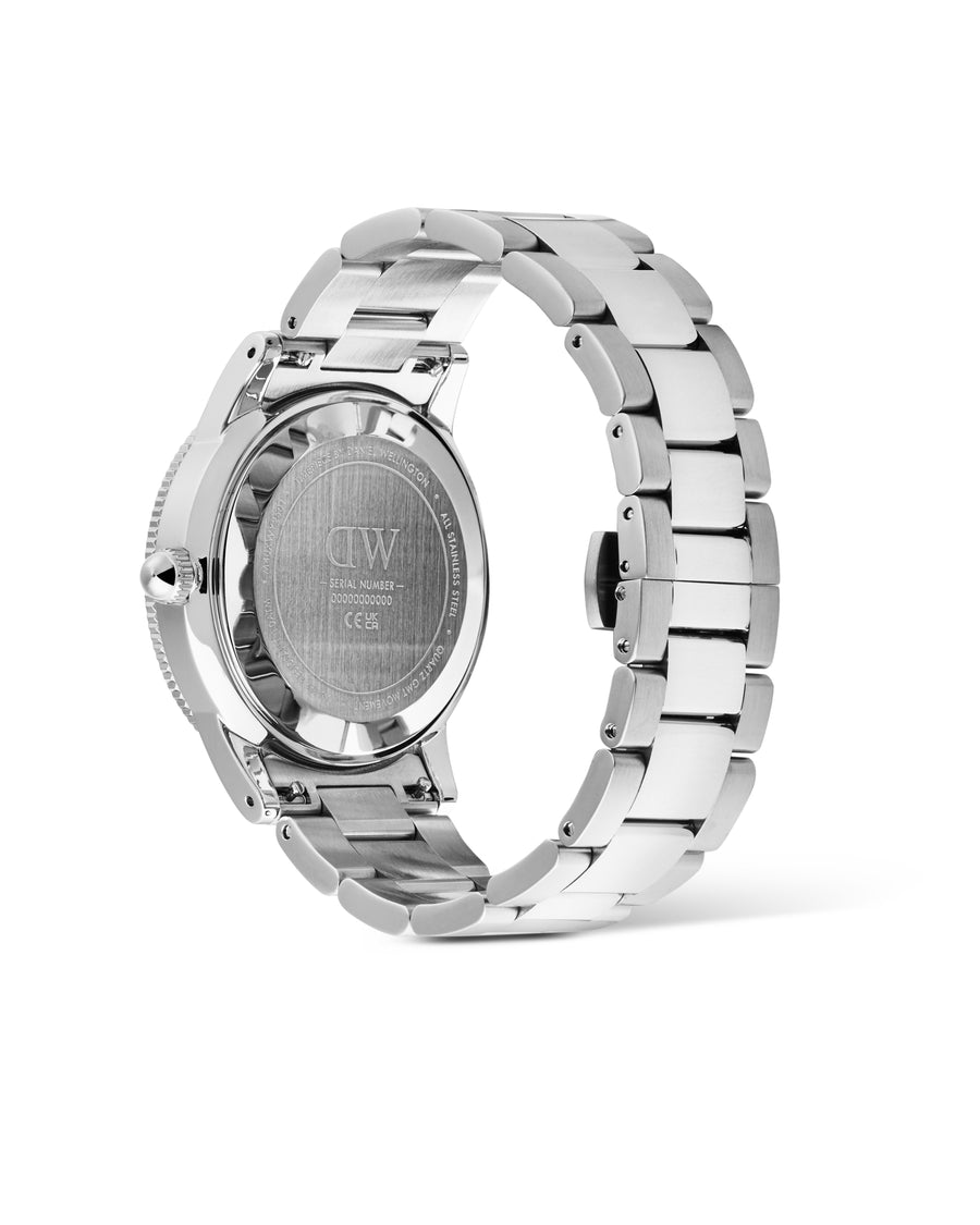 DW Iconic GMT Link Stål / Sort, Grønn bezel 40mm