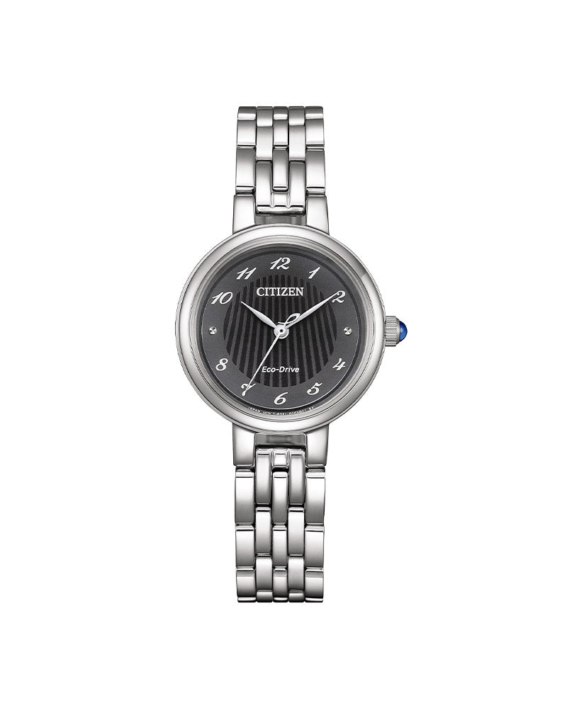 Eco-Drive Dame Stål / Sort 28mm