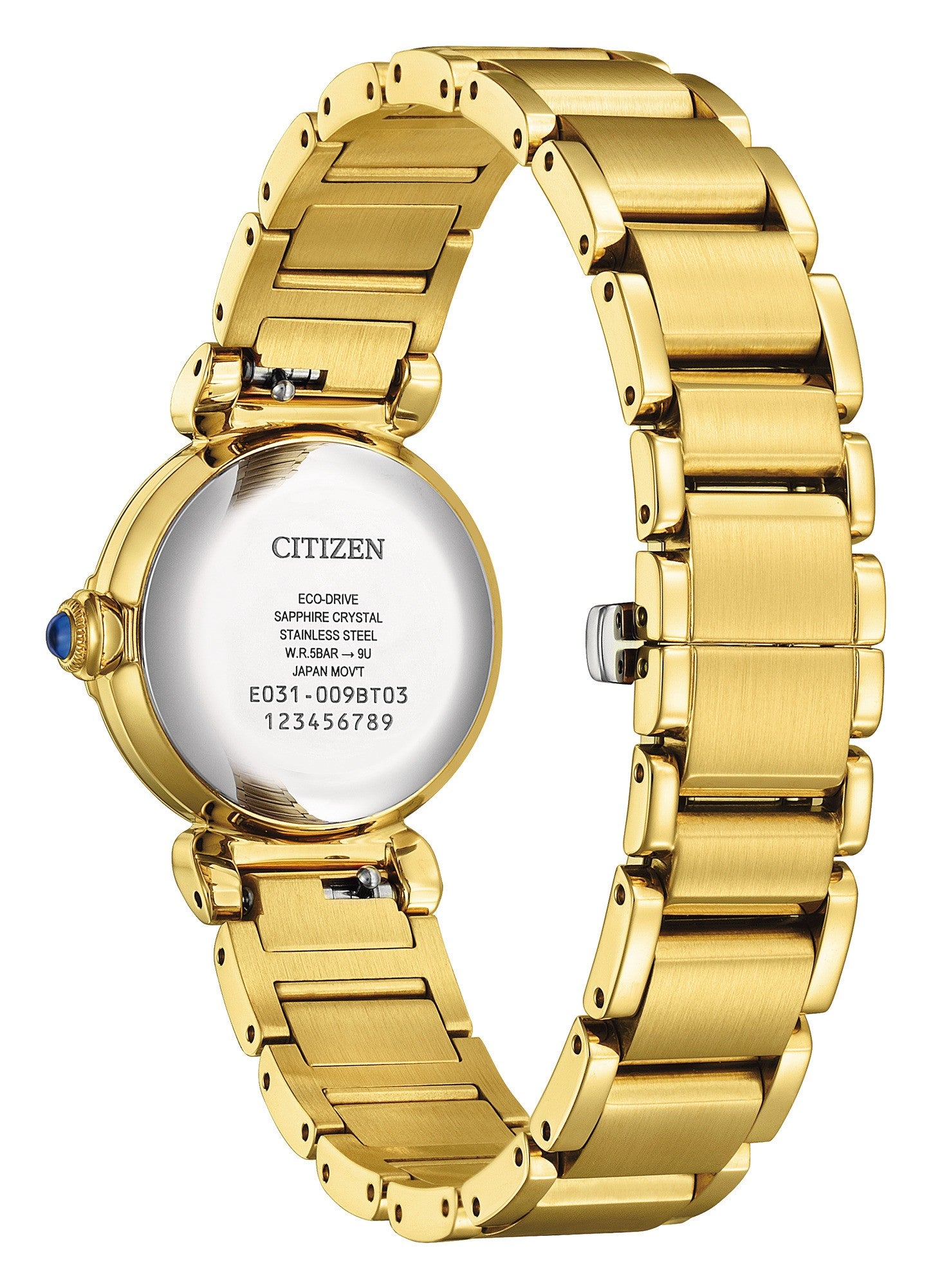 L Mae Lady Eco-Drive Gull / Sort 26 mm