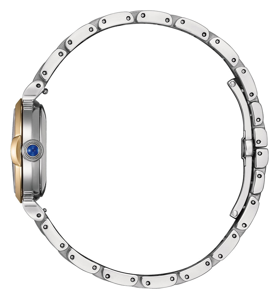 L Mae Lady Eco-Drive Tofarget stål / Perlemor 26 mm