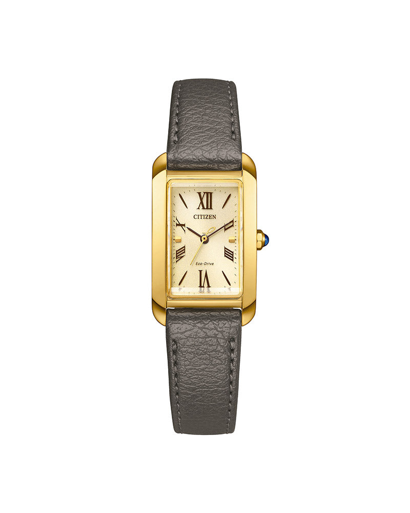 Square Lady Eco-Drive Gullfarget / Champagne 20mm