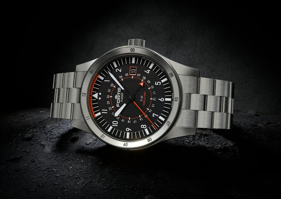 Flieger F-43 Triple GMT 43mm