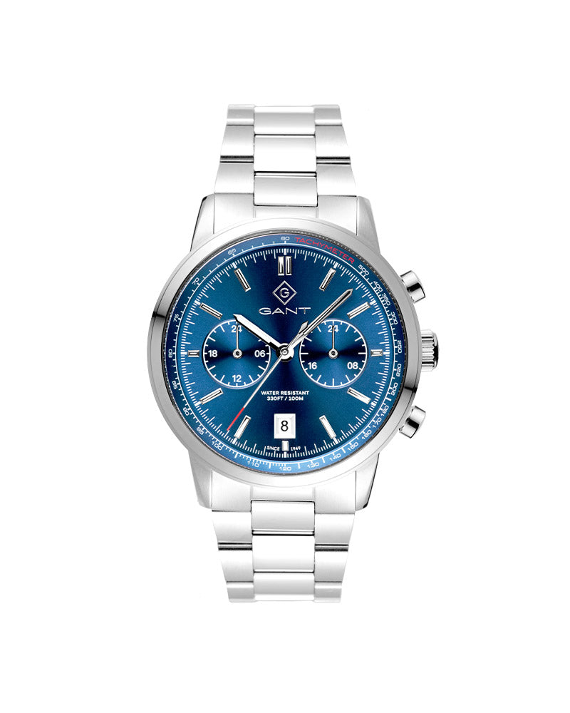 Bergamo Dual Time Stål / Blå 42mm