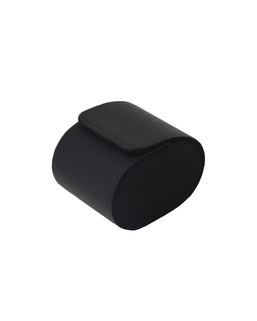 Klokkeboks Travel med 1 pute, sort kryssmønster