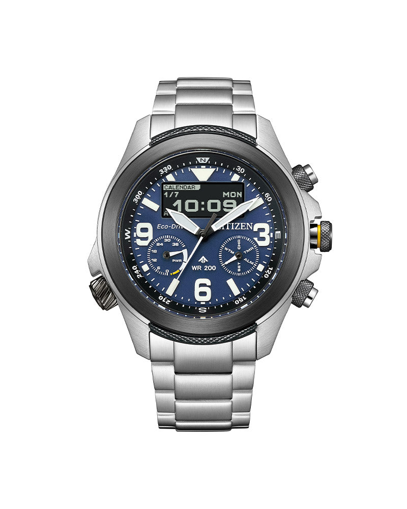 Promaster LAND Sølv / Blå 44 mm