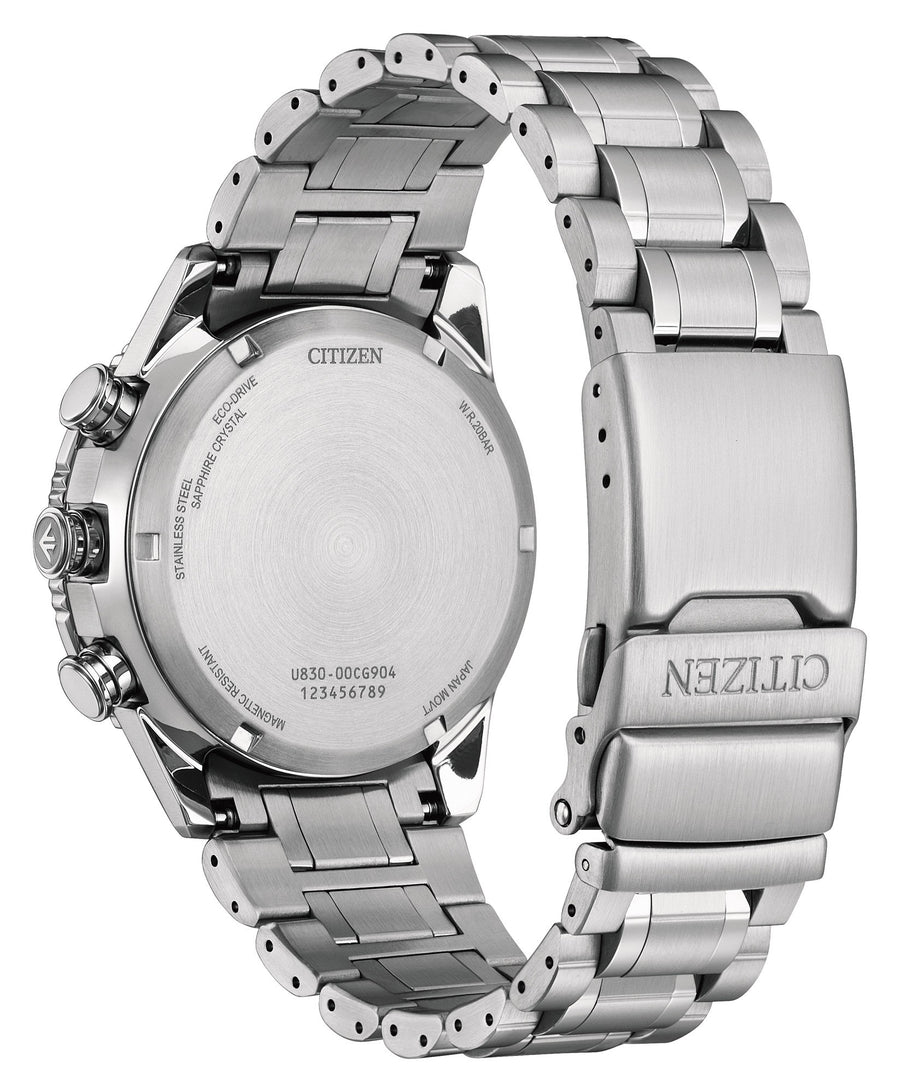 CITIZEN SS ECO-DRIVE PROMAS. CHRONO BLÅ SKIVE Ø43MM