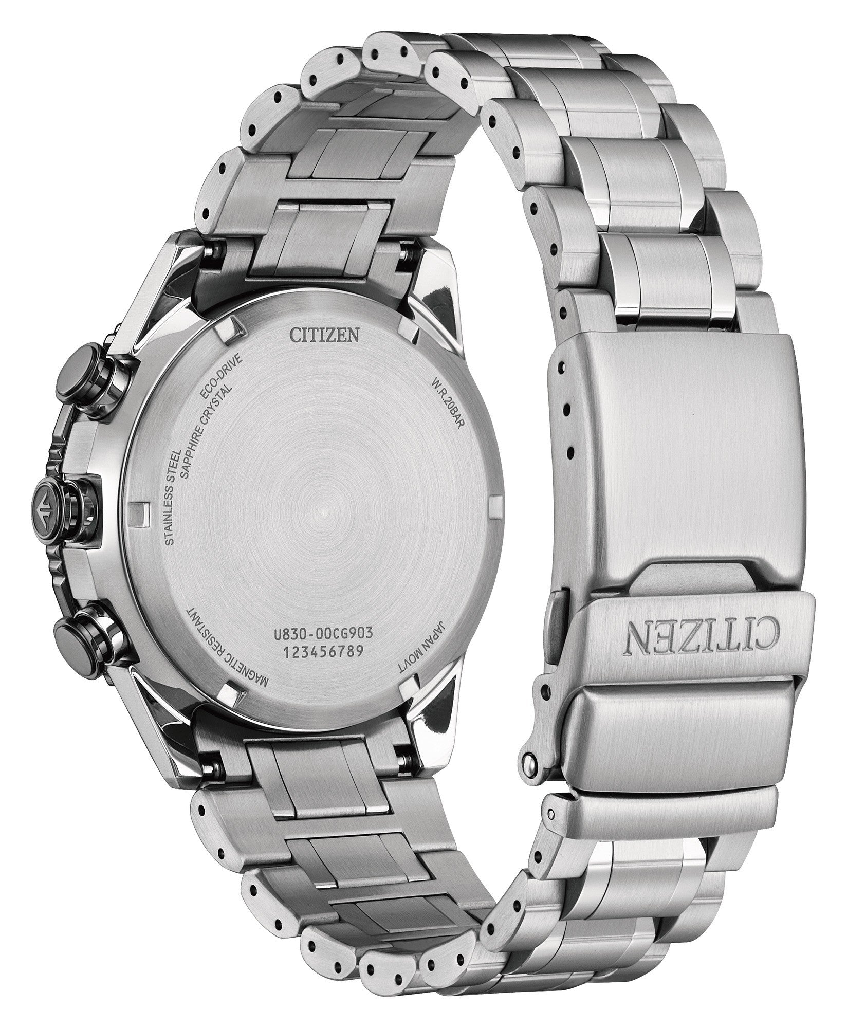 CITIZEN SS ECO-DRIVE PROMAS. CHRONO M/L GRÅ SKIVE Ø43MM