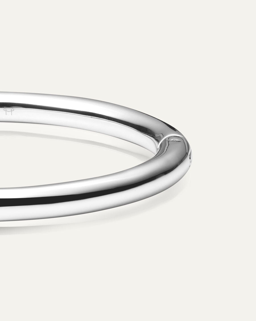 Aura Bold Silver Bangle - Large