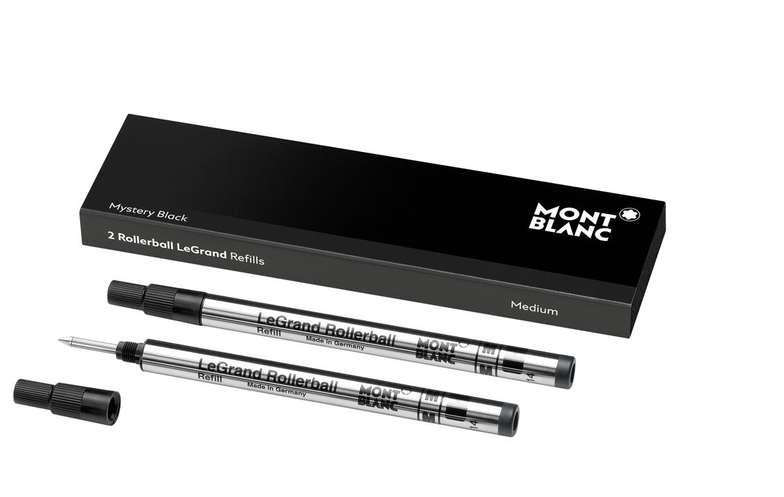 Montblanc 2 Rollerball LeGrand Refills Medium, Mystery Black