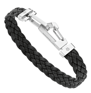 Montblanc Bracelet WrapMe Leather Black strl. 68  (18.5-19.5cm)