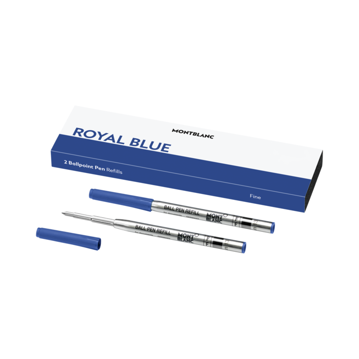 Montblanc 2 Ballpoint Pen Refill Fine, Royal Blue
