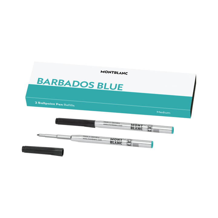 Montblanc 2 Ballpoint Refill Medium, Barbados Blue