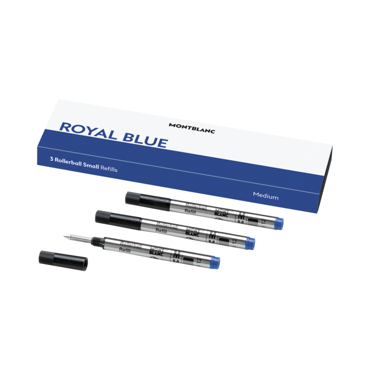 Montblanc 3 Rollerball Small Refill Medium, Royal Blue