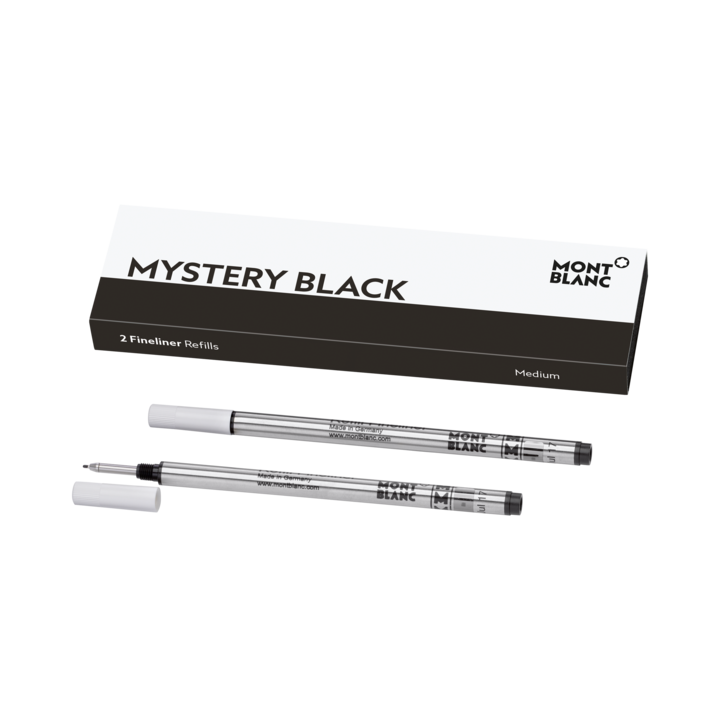 Montblanc 2 Fineliner Refill Medium, Mystery Black