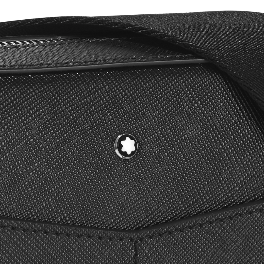 Sartorial Zip Top Messenger Bag, Sort