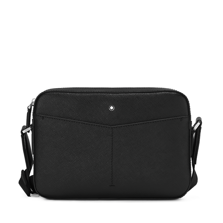Sartorial Zip Top Messenger Bag, Sort
