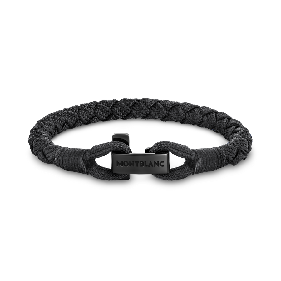 Bracelet Black Nylon PVD 60 Stål / Sort